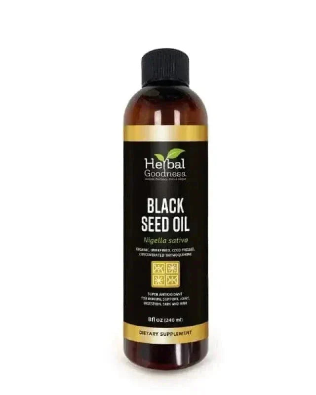 Black Seed Oil 8oz – Cold-Pressed Nigella Sativa Oil for Immune Support & Daily Wellness Liquid Extract Herbal Goodness 8oz 