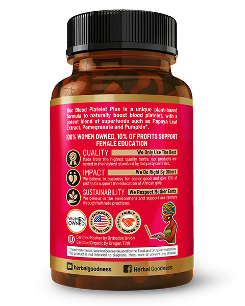 Blood Platelet Plus - Capsule 60/600mg-20X Strength - Herbal Goodness