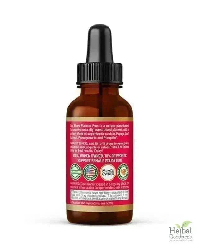 Blood Platelet Plus – Liquid Herbal Extract | 15X Strength Papaya Leaf - Herbal Goodness Liquid Extract Herbal Goodness 