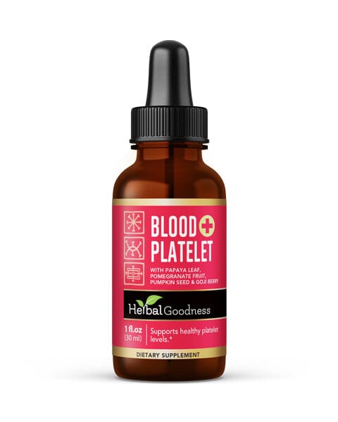Blood Platelet with Papaya Leaf - Organic 15X Liquid Extract - Platelet & Bone Marrow Liquid Extract Herbal Goodness 1 oz 