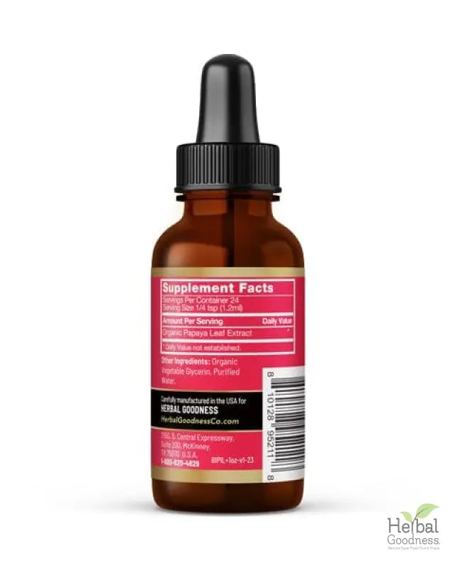 Blood Platelet with Papaya Leaf - Organic 1oz 15X Liquid Extract - Platelet & Bone Marrow Liquid Extract Herbal Goodness 