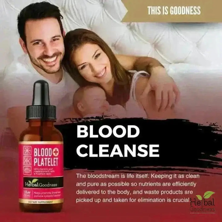 Blood Platelet with Papaya Leaf - Organic 1oz 15X Liquid Extract - Platelet & Bone Marrow Liquid Extract Herbal Goodness 