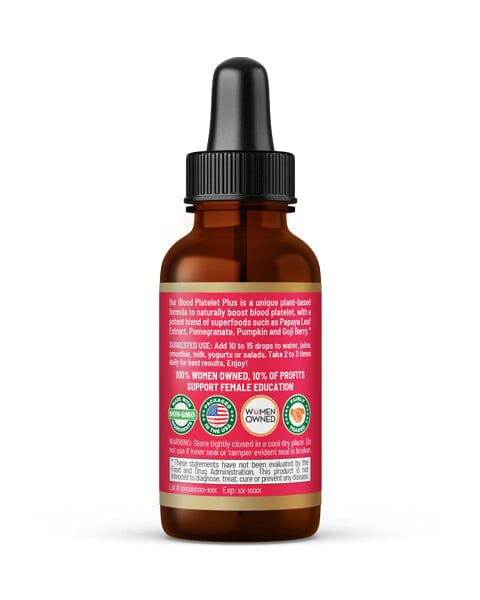 Blood Platelet with Papaya Leaf - Organic 15X Liquid Extract - Platelet & Bone Marrow Liquid Extract Herbal Goodness 