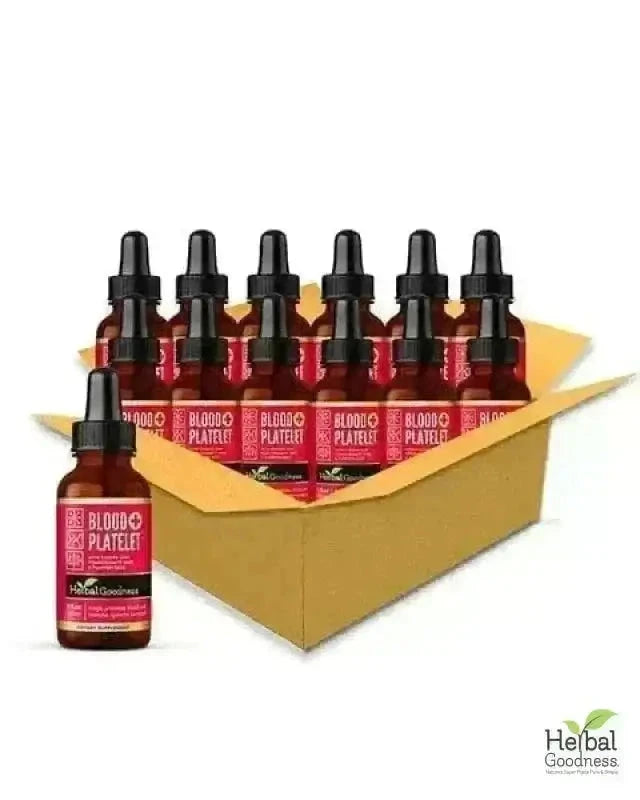 Blood Platelet with Papaya Leaf - Organic 15X Liquid Extract - Platelet & Bone Marrow Liquid Extract Herbal Goodness 1oz case (12) 