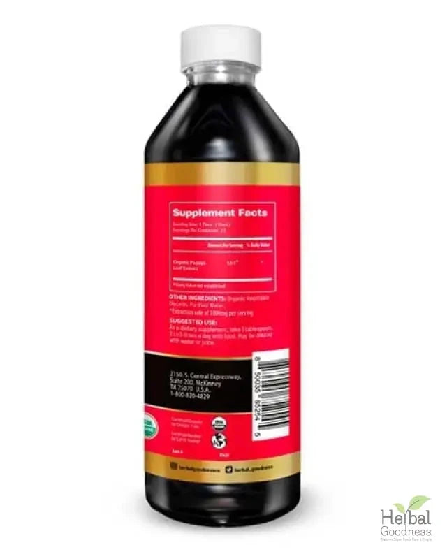 Blood Platelet with Papaya Leaf - Organic 15X Liquid Extract - Platelet & Bone Marrow Liquid Extract Herbal Goodness 