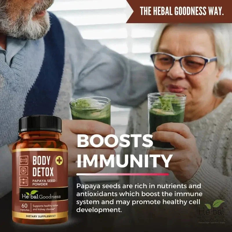 Body Detox Capsules 60ct /600mg Capsules Herbal Goodness 