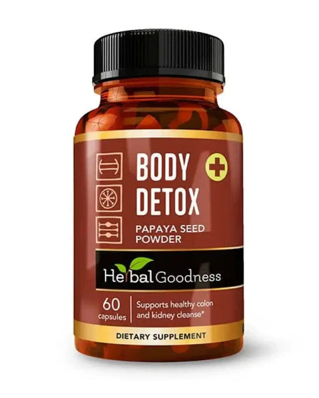 Body Detox Capsules 60ct /600mg Capsules Herbal Goodness Unit 