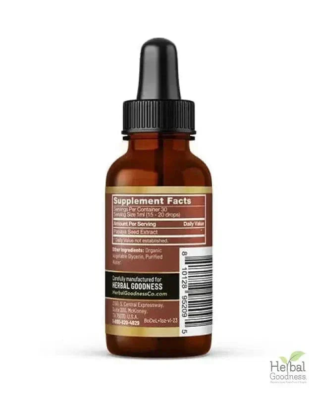 Body Detox with Papaya Seed - Organic 15X Liquid Extract - Intestine & Gut Cleanse Liquid Extract Herbal Goodness 