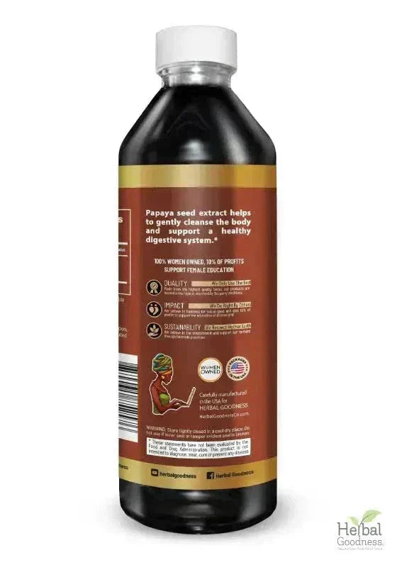 Body Detox with Papaya Seed - Organic 15X Liquid Extract - Intestine & Gut Cleanse Liquid Extract Herbal Goodness 