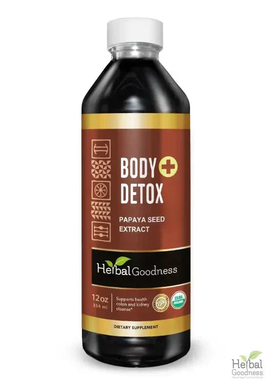 Body Detox with Papaya Seed - Organic 1oz 15X Liquid Extract - Intestine & Gut Cleanse Liquid Extract Herbal Goodness 12oz 