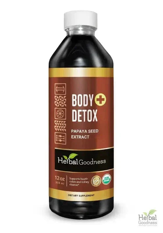 Body Detox with Papaya Seed - Organic 15X Liquid Extract - Intestine & Gut Cleanse Liquid Extract Herbal Goodness 12oz 