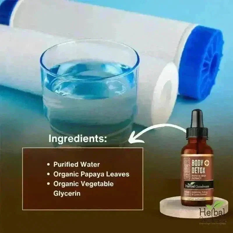 Body Detox with Papaya Seed - Organic 15X Liquid Extract - Intestine & Gut Cleanse Liquid Extract Herbal Goodness 