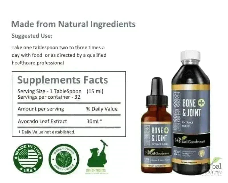 Bone and Joint Liquid Extract – Herbal Botanical Blend - Liquid Extract Liquid Extract Herbal Goodness 