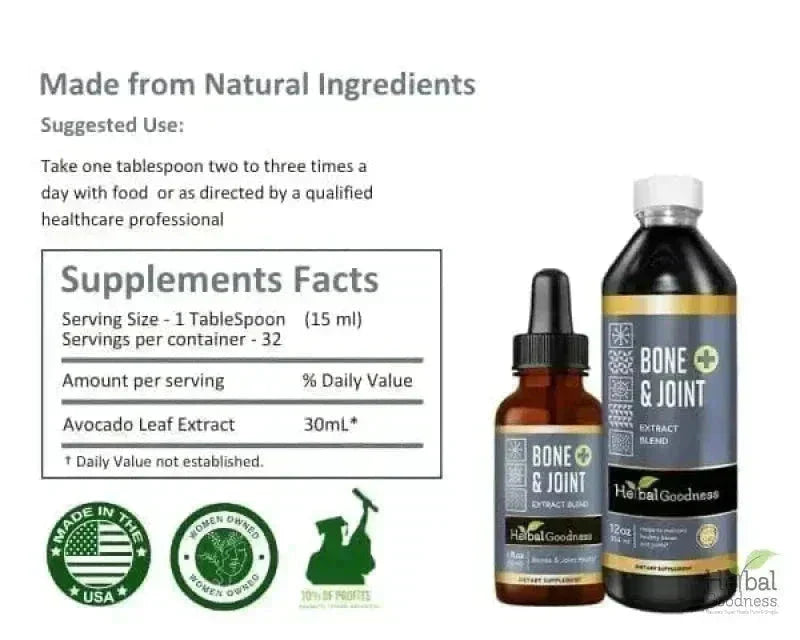 Bone and Joint Liquid Extract – Herbal Botanical Blend - Liquid Extract - Herbal Goodness Liquid Extract Herbal Goodness 
