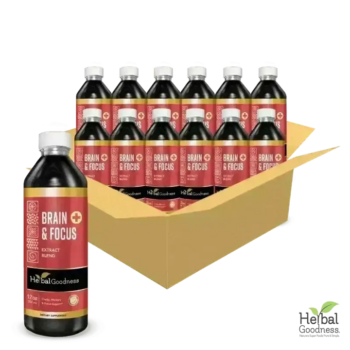 Brain and Focus - Organic 1oz 15X Liquid Extract - Cognition &amp; Memory Liquid Extract Herbal Goodness 