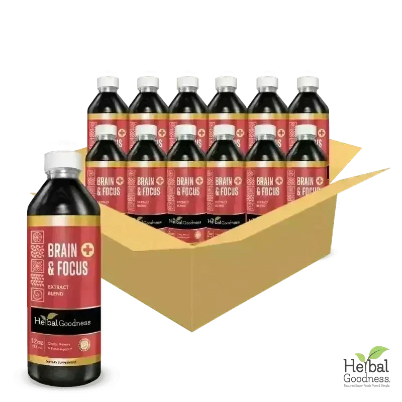 Brain & Memory Support - 15X Organic Liquid Extract – Focus & Cognitive Wellness Liquid Extract Herbal Goodness 