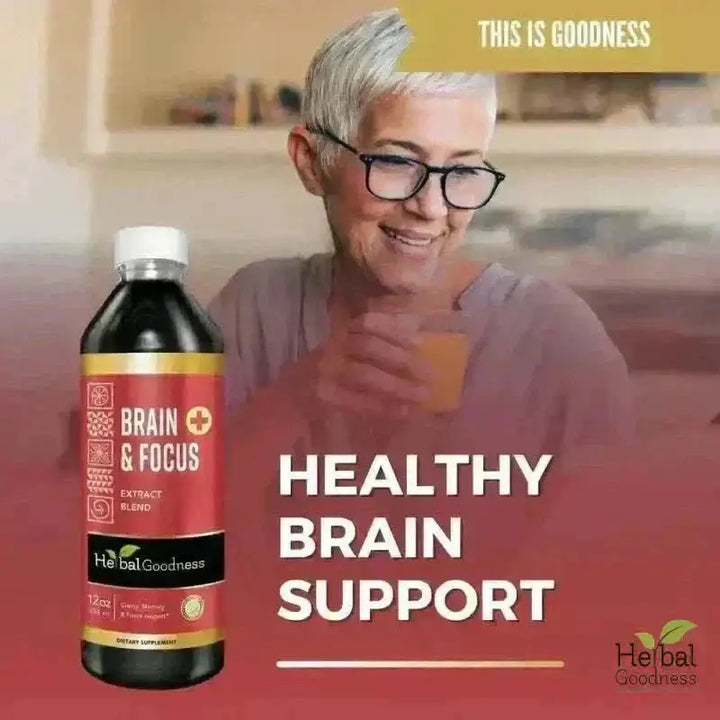 Brain and Focus - Organic 1oz 15X Liquid Extract - Cognition &amp; Memory Liquid Extract Herbal Goodness 