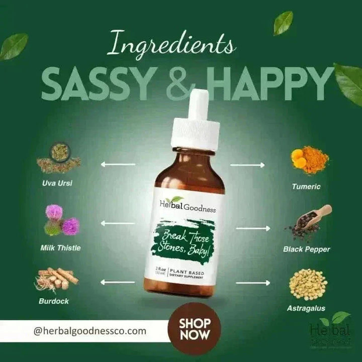 Break those Stones Baby! - 2fl.oz - Kidney & Detox Liquid Extract Herbal Goodness 