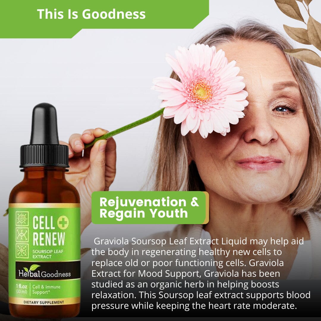 Cell Renew and Rejuvenation Plus - Organic - Liquid 12oz - Healthy Cell Support & Immune System Function - Herbal Goodness Liquid Extract Herbal Goodness 