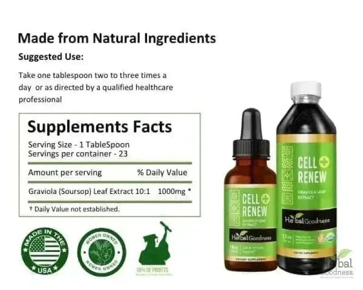 Cell Renew Plus – Organic - Liquid Extract - Herbal Goodness Liquid Extract Herbal Goodness 
