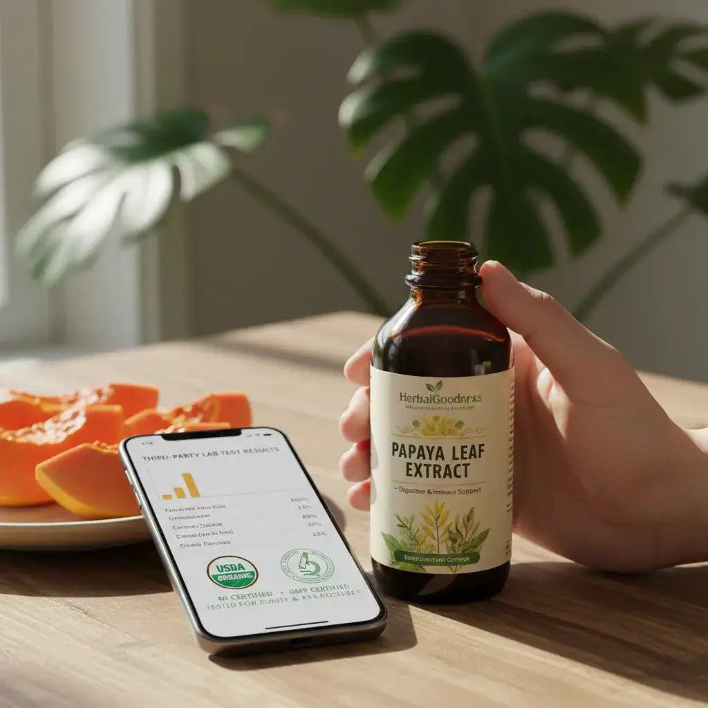 Researching papaya leaf supplements online