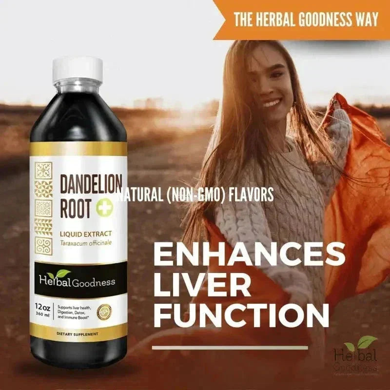 Dandelion Root Liquid Extract - Detox &amp; Liver Liquid Extract Herbal Goodness 