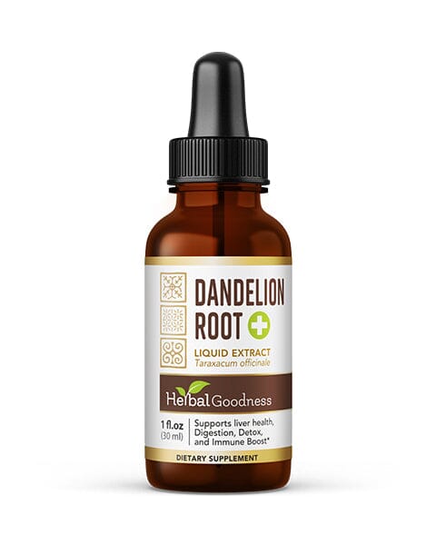 Dandelion Root Liquid Extract – Plant-Based Herbal Supplement Liquid Extract Herbal Goodness 1oz 