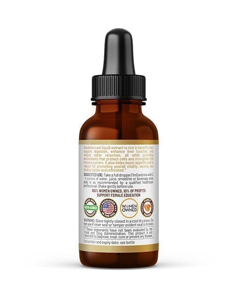 Dandelion Root Liquid Extract - Organic 1oz - Detox & Liver Liquid Extract Herbal Goodness 