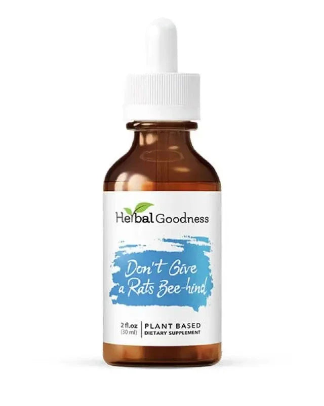 Don't Give a Rats Bee-hind - 2fl.oz - Plant Based - Dietary Supplement, Promote Calmness, Supports Relaxation - Herbal Goodness Liquid Extract Herbal Goodness 