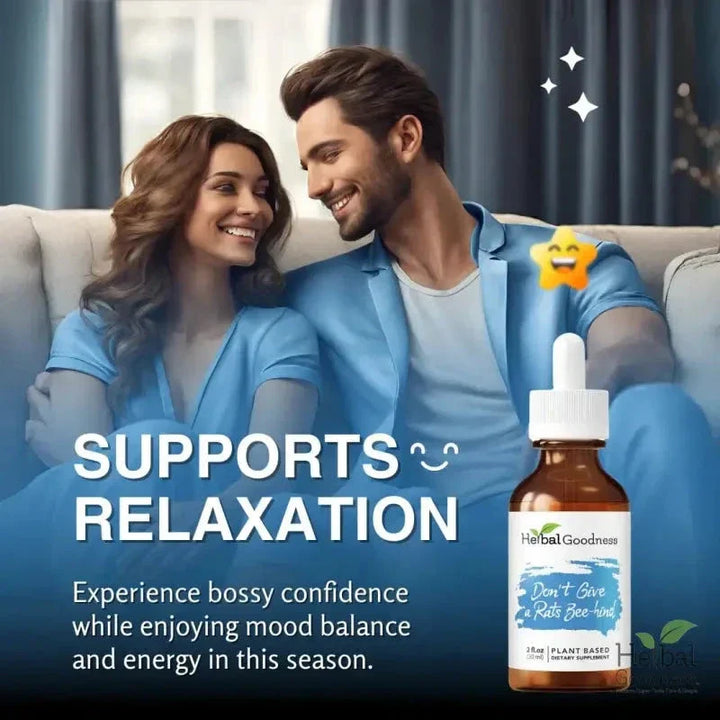 Don't Give a Rats Bee-hind - 2fl.oz - Plant Based - Dietary Supplement, Promote Calmness, Supports Relaxation - Herbal Goodness Liquid Extract Herbal Goodness 