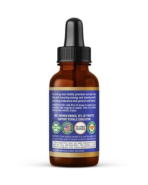Energy and Vitality - 1oz 15X Liquid Extract - Energy & Performance Liquid Extract Herbal Goodness 