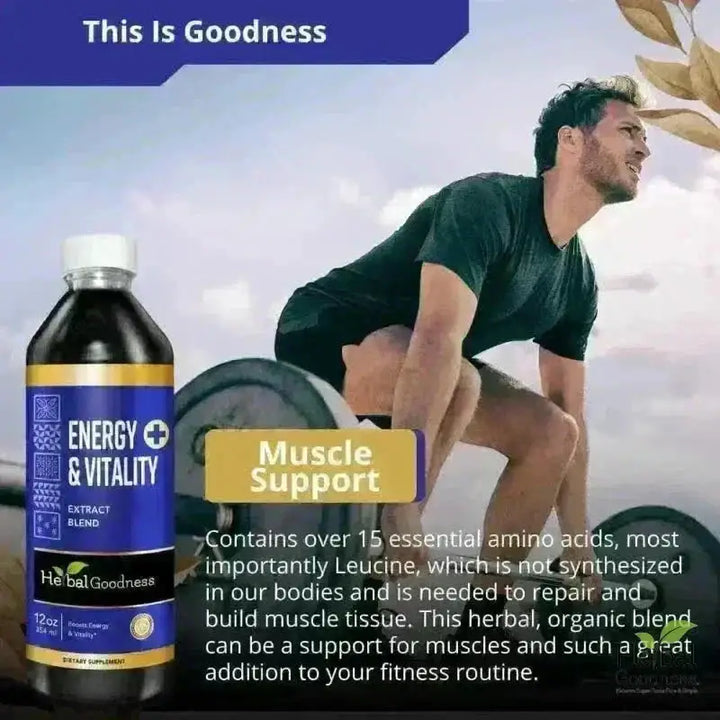 Energy and Vitality - 1oz 15X Liquid Extract - Energy &amp; Performance Liquid Extract Herbal Goodness 