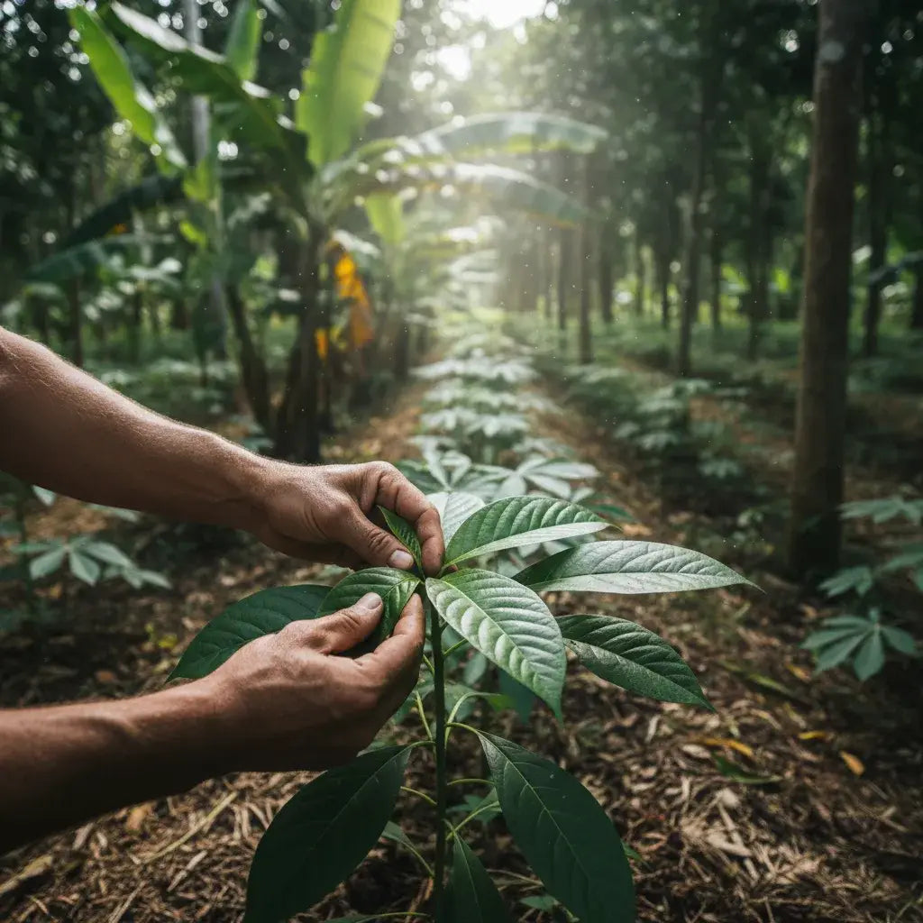 Fresh guayusa leaves