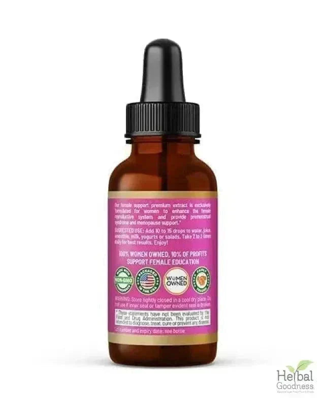 Female Support - Liquid Tincture - Female Health - Herbal Goodness Liquid Extract Herbal Goodness 