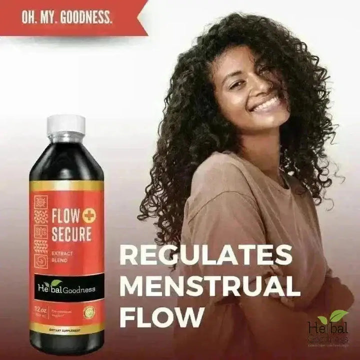 Flow Secure - 1oz 15X Liquid Extract - Female Hormone &amp; Menstrual Aid Liquid Extract Herbal Goodness 