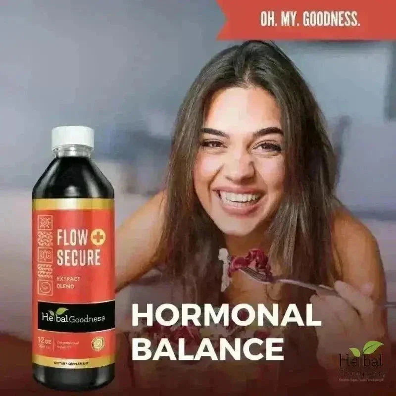 Flow Secure - 15X Liquid Extract - Female Hormone & Menstrual Aid Liquid Extract Herbal Goodness 