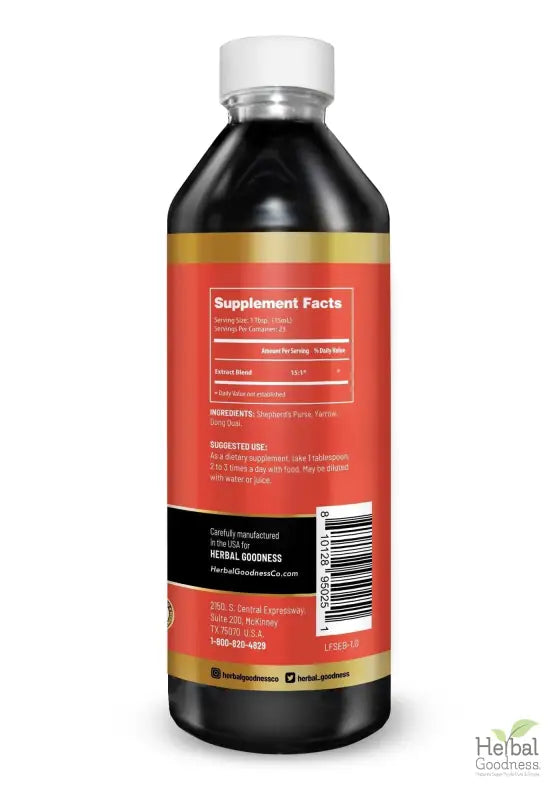 Flow Secure - 1oz 15X Liquid Extract - Female Hormone &amp; Menstrual Aid Liquid Extract Herbal Goodness 