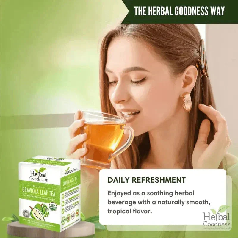 Graviola Soursop Leaf Extract – 10X 60/600mg Capsules - Cell Renew & Immunity Capsules Herbal Goodness 