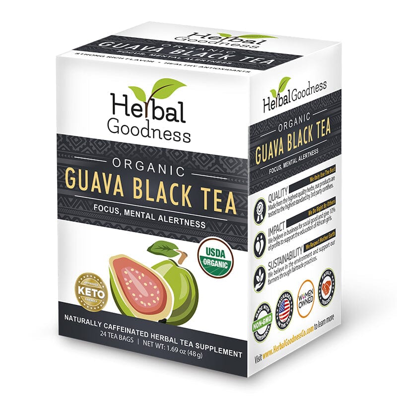 Guava Black Tea - Organic 24/2g Teabags - Clarify, Energy, Focus & Mental Alertness Tea & Infusions Herbal Goodness Guava Black Tea - Organic 24/2g Teabags 