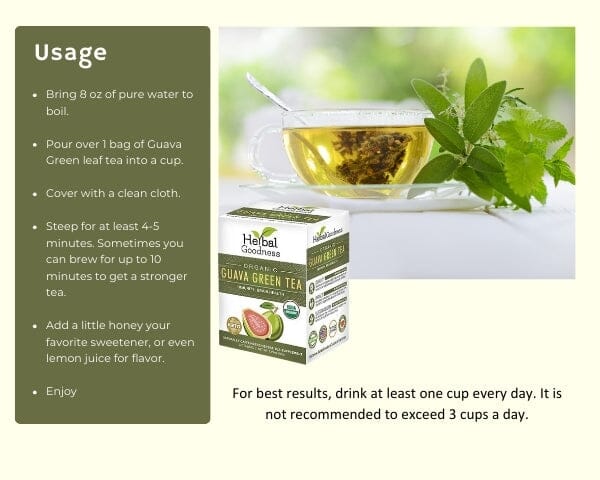 Guava Green Tea - 24/2g - Immunity & Brain Health - Herbal Goodness Tea & Infusions Herbal Goodness 
