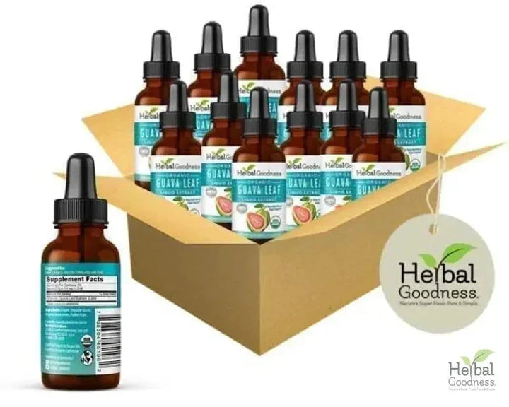 Guava Leaf Extract - Organic Liquid - Sleep & Relaxation - Herbal Goodness Liquid Extract Herbal Goodness 1 oz Case(12) 