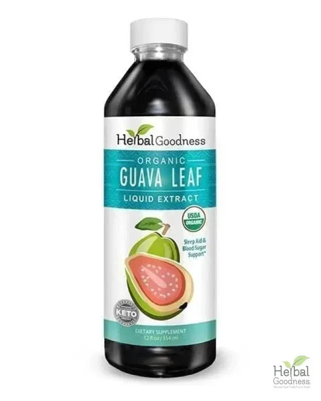 Guava Leaf Extract - Organic Liquid - Sleep & Relaxation - Herbal Goodness Liquid Extract Herbal Goodness 12oz 