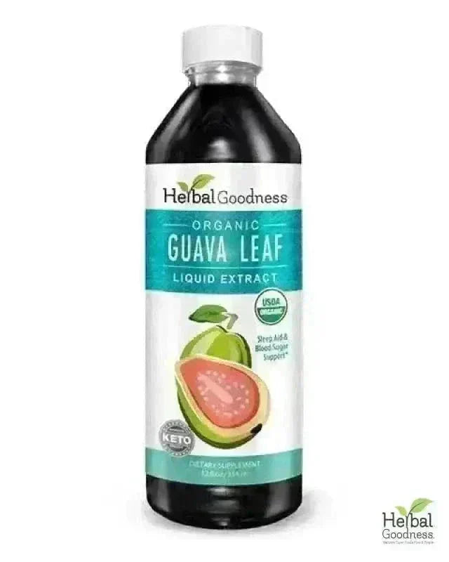 Guava Leaf - Organic 15X Liquid Extract - Immunity &amp; Herbal Health Liquid Extract Herbal Goodness 12oz 