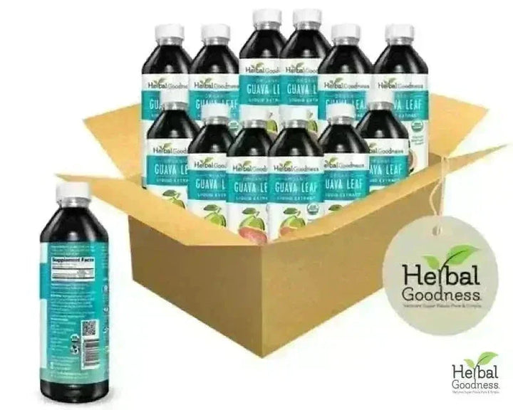 Guava Leaf - Organic 15X Liquid Extract - Immunity & Herbal Health Liquid Extract Herbal Goodness 12oz Case(12) 