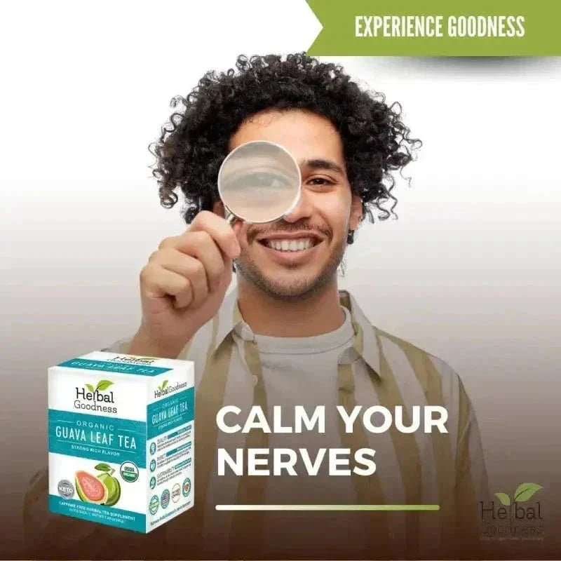 Guava Leaf Tea - Organic - Tea 24/2g - Caffeine-Free Tea & Infusions Herbal Goodness 
