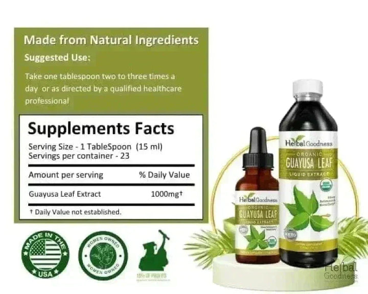 Guayusa Leaf Extract - Organic - Liquid Liquid Extract Herbal Goodness 