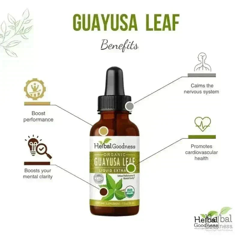 Guayusa Leaf Extract - Organic - Liquid Liquid Extract Herbal Goodness 