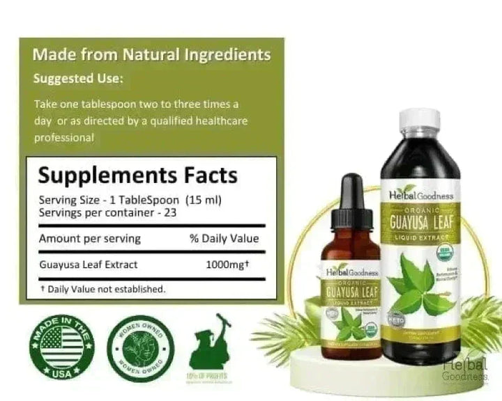 Guayusa Leaf Extract - Organic - Liquid - Herbal Goodness Liquid Extract Herbal Goodness 