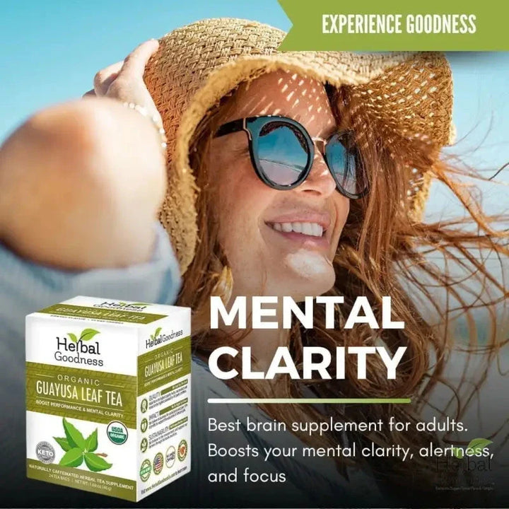 Guayusa Leaf Extract Tea - Organic 24/2g - Energy & Focus Support - Herbal Goodness Tea & Infusions Herbal Goodness 