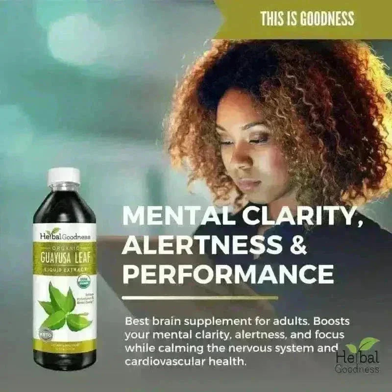 Guayusa Leaf - Organic - 15X Liquid Extract - Energy & Natural Caffeine Liquid Extract Herbal Goodness 